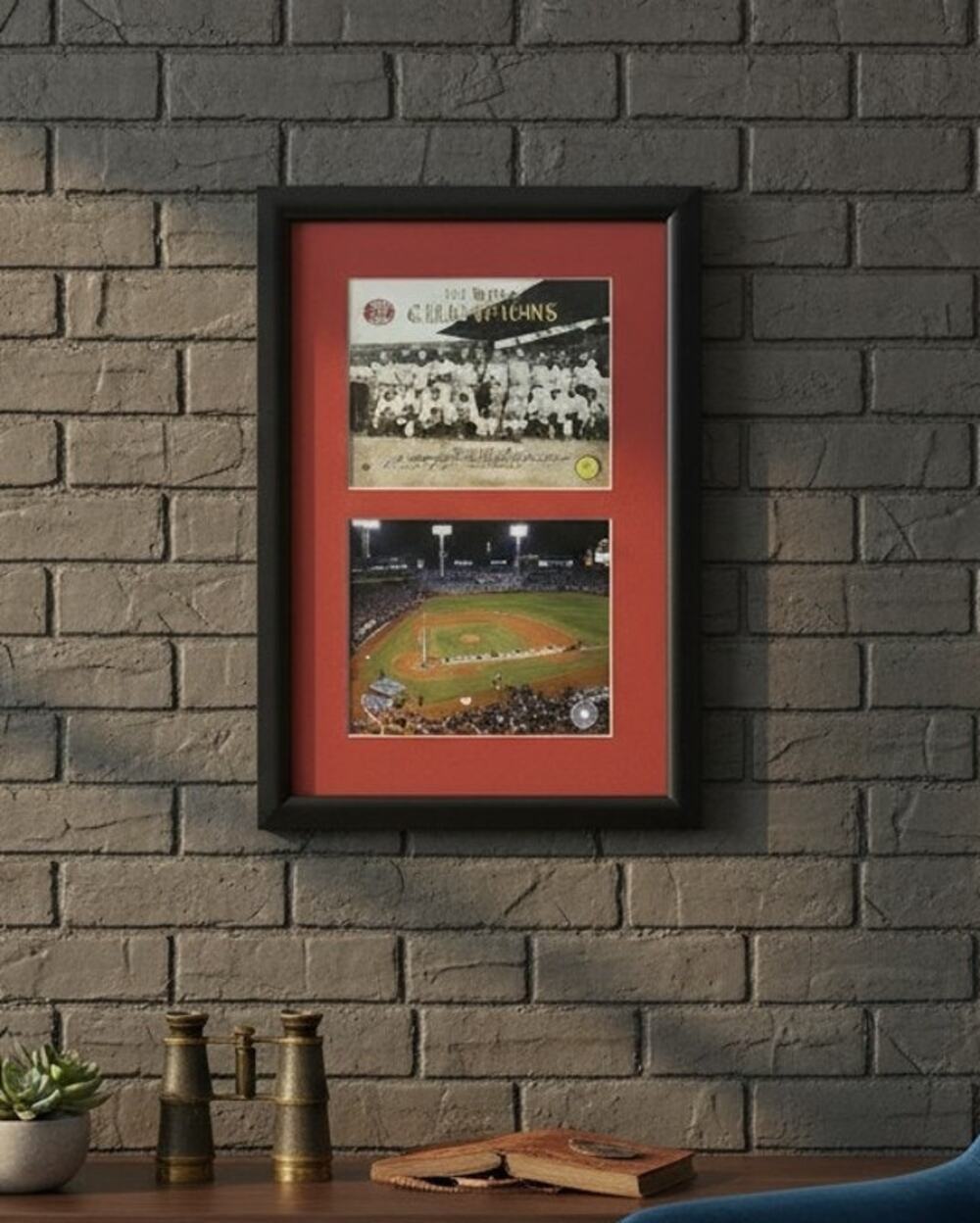 Boston Red Sox 1918 & 2004 World Series Champions Framed Matted Team Photo 24x16